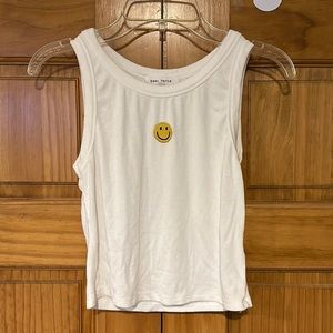 Cropped smiley face tank top